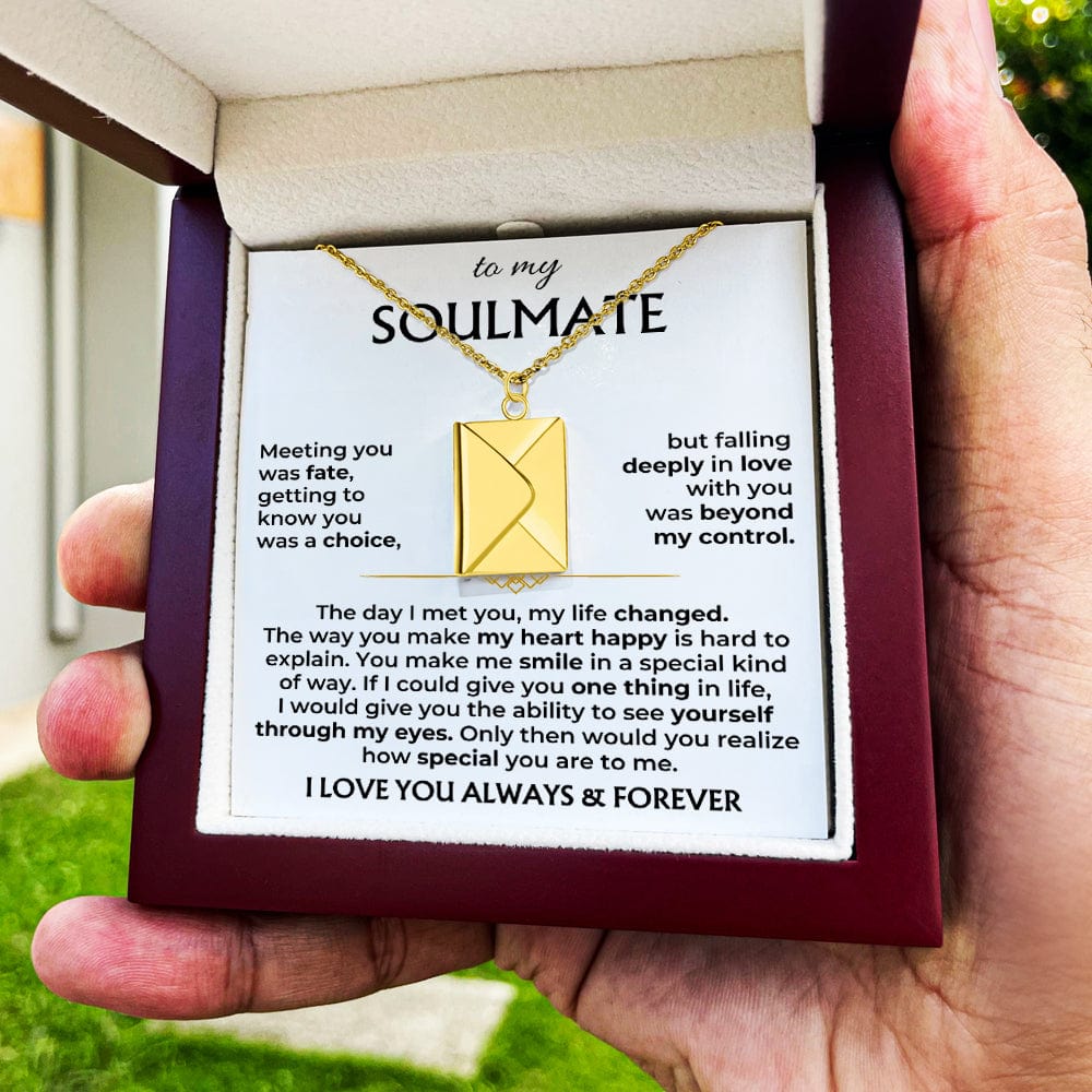To My Soulmate – Love Letter Necklace – Gift Set
