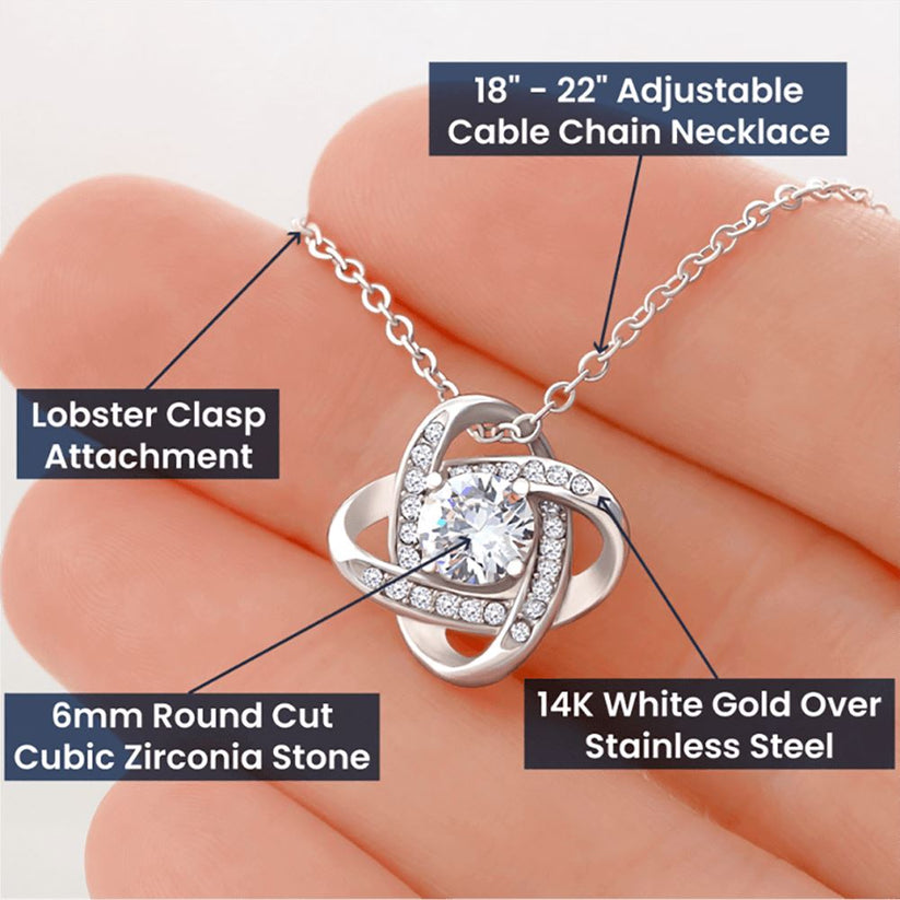 To My Daughter Necklace Gift From Dad – “Never Forget That I Love You” Message Card