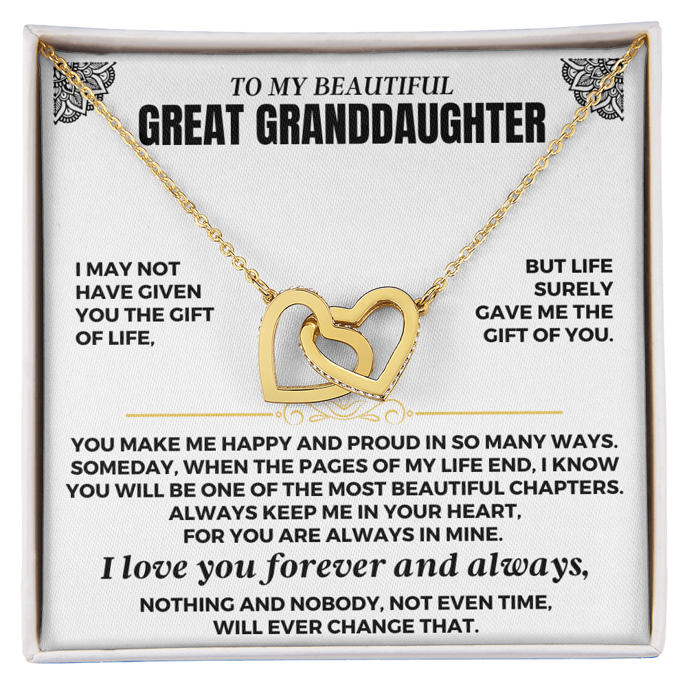 To My Great Granddaughter - Forever Linked Hearts - Gift Set - SS612
