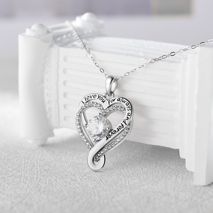 "To My Wife" Two hearts, looped in infinity Necklace