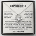 To My Granddaughter, Love Grandpa — “Never Forget That I Love You” Love Necklace
