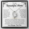 To My Mom - I Love You Heart Necklace.