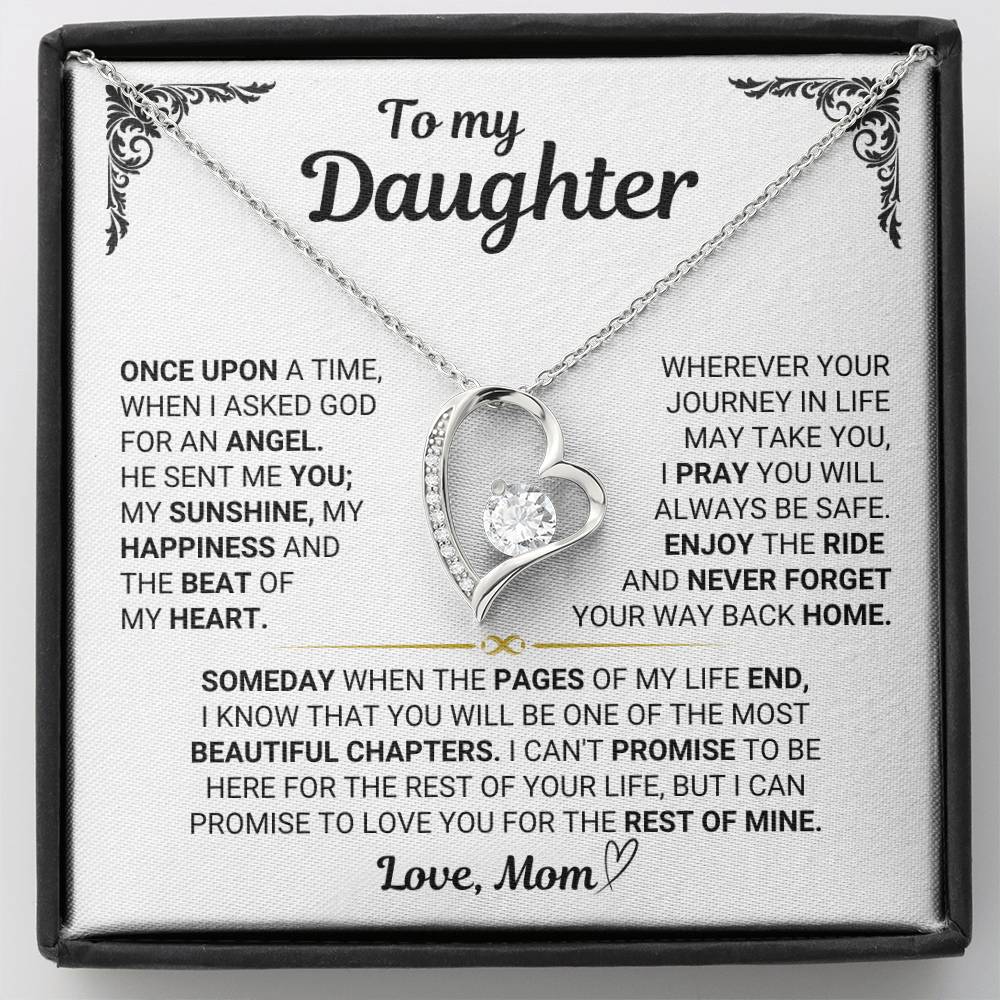 Daughter Gift From Mom, "Beautiful Chapters" Love Mom Necklace