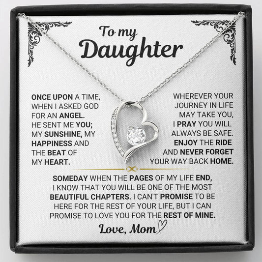Daughter Gift From Mom, "Beautiful Chapters" Love Mom Necklace