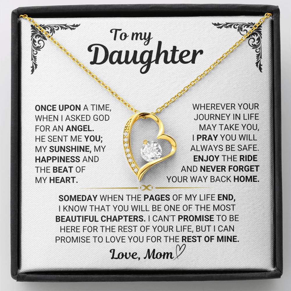 Daughter Gift From Mom, "Beautiful Chapters" Love Mom Necklace