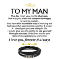 To My Man | Love You Forever | Braided Bracelet Gift Set - SS578