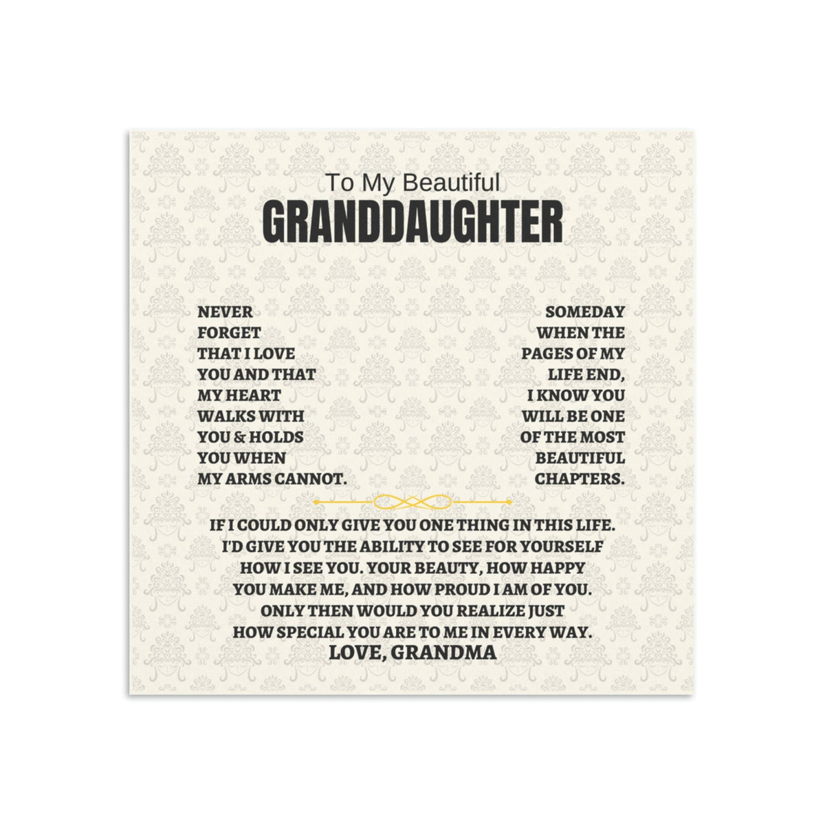 To My Granddaughter - Beautiful Gift Set - SS170V4