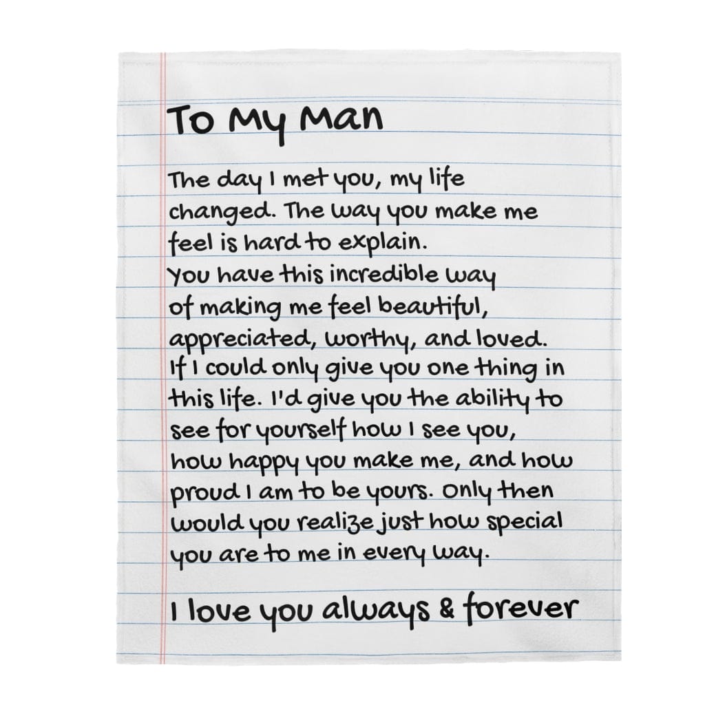 [ALMOST SOLD OUT] To My Man - Love Letter Inspired Comfy Blanket - SS166