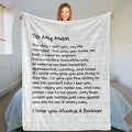 [ALMOST SOLD OUT] To My Man - Love Letter Inspired Comfy Blanket - SS166