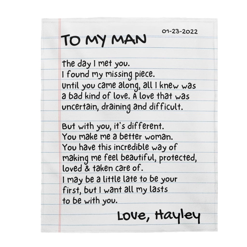 Cute Gift - Love Letter Style - Personalized Comfy Blanket - SS88