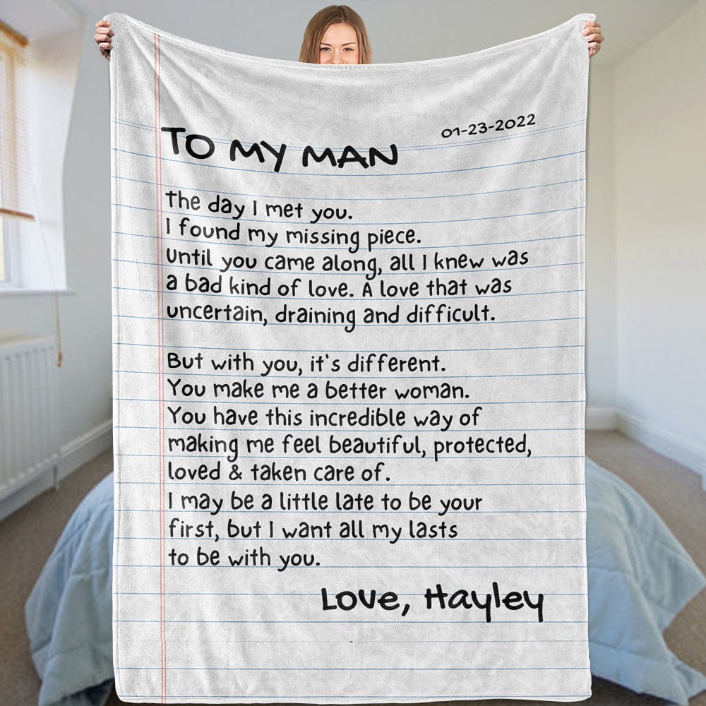 Cute Gift - Love Letter Style - Personalized Comfy Blanket - SS88