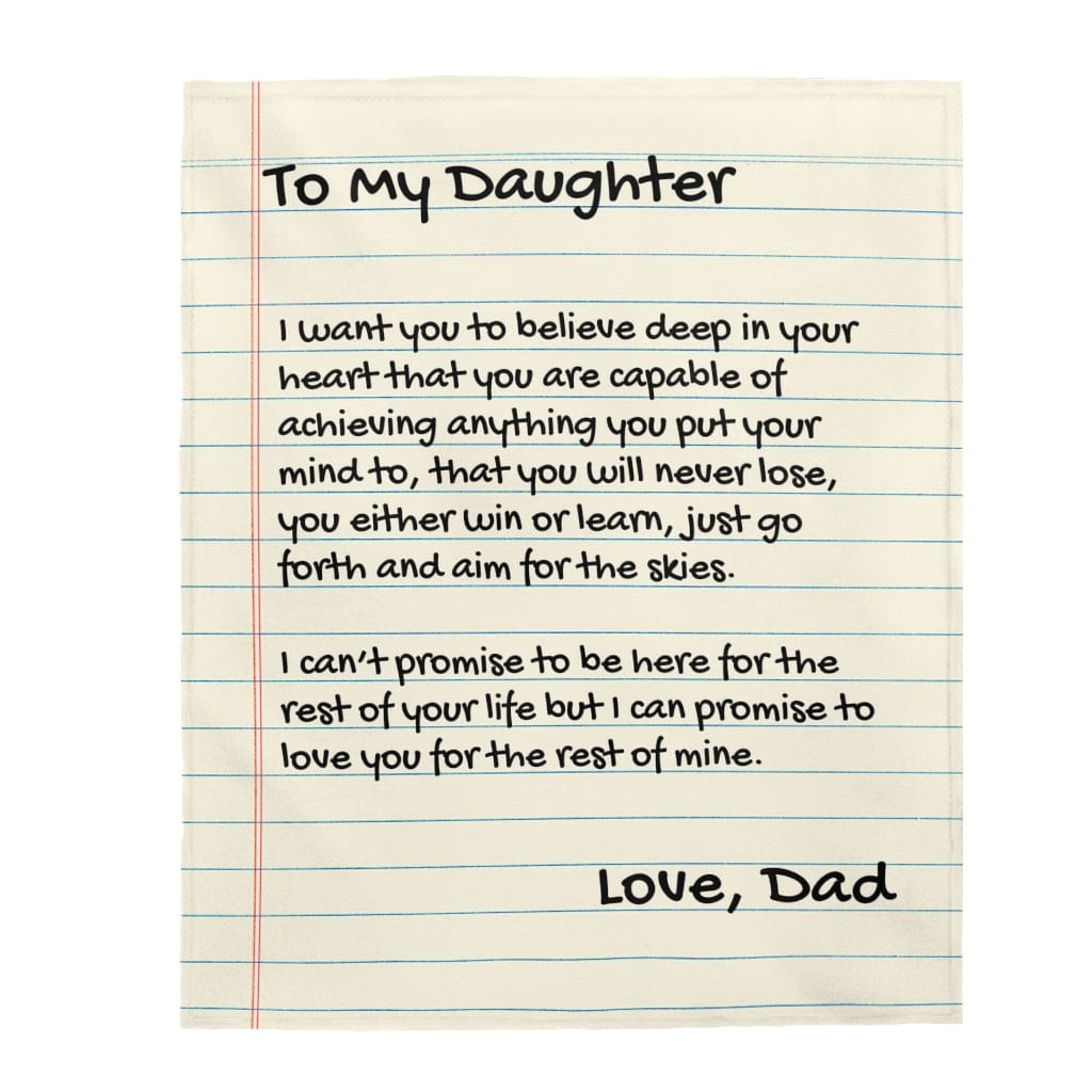 Daughter Love Note Style - Personalized Comfy Blanket - SS89