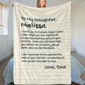 Daughter Love Note Style - Personalized Comfy Blanket - SS89