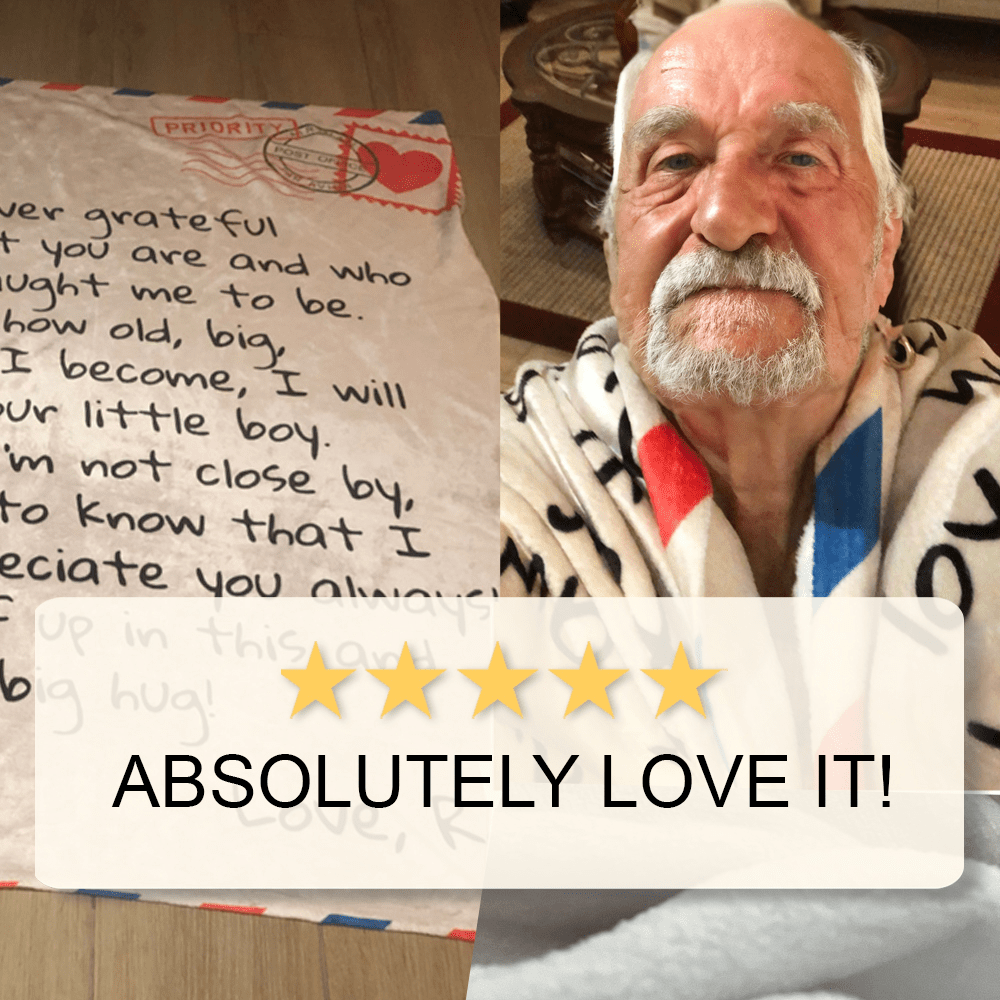 Dear Dad - From Daughter - Personalized Giant Post Card Blanket - SS361DD