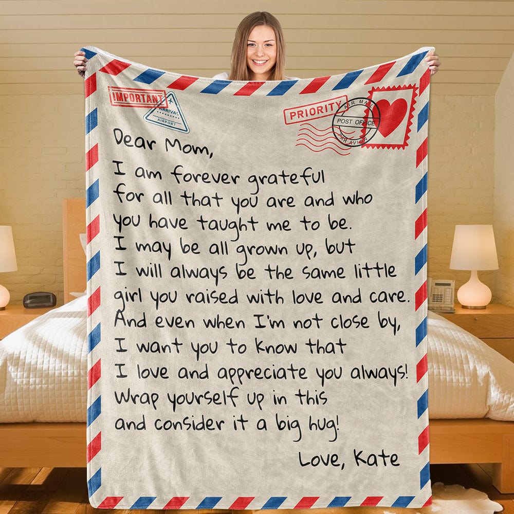 Dear Mom - From Daughter - Personalized Giant Love Letter Blanket - SS367