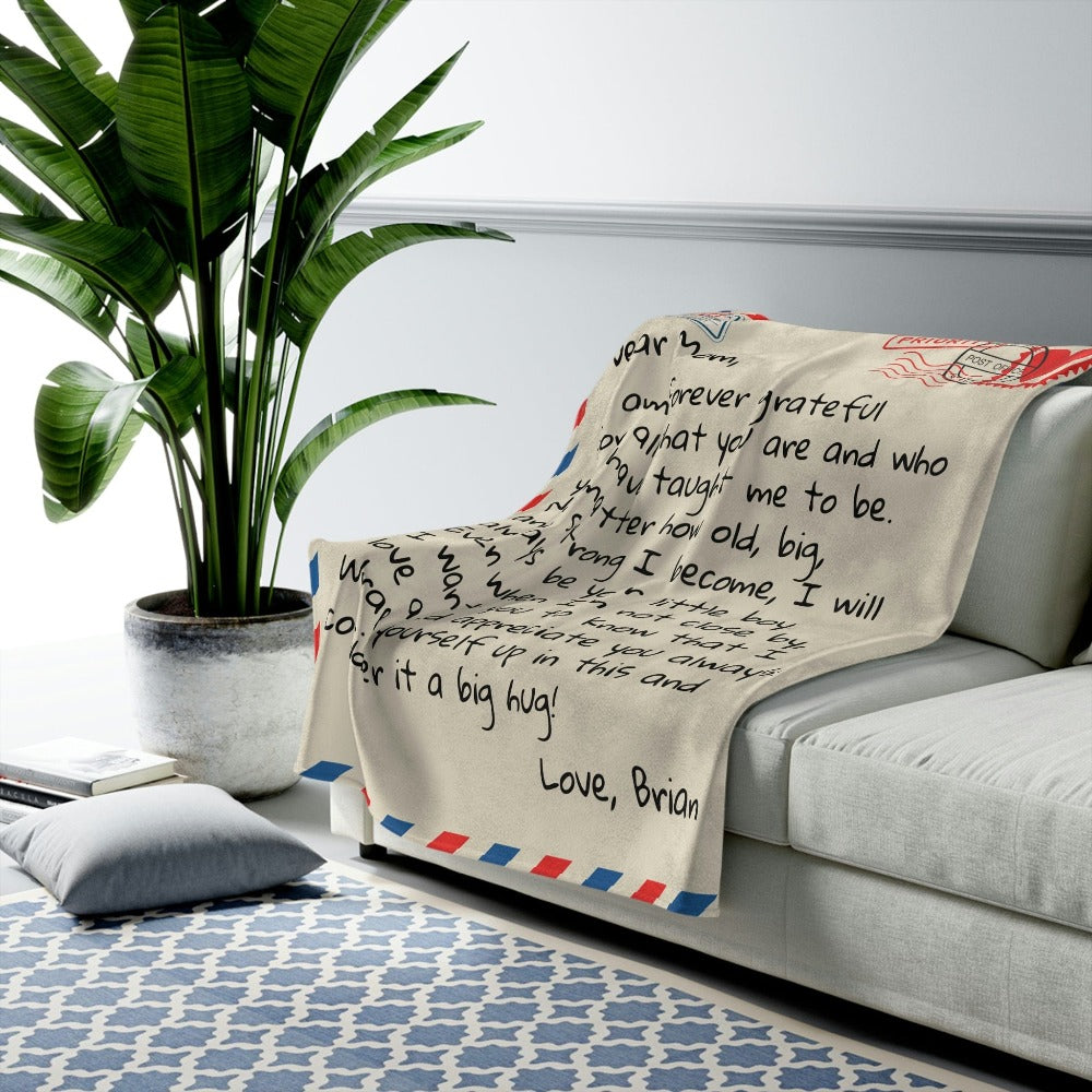 Dear Mom - From Son - Personalized Giant Love Letter Blanket - SS361