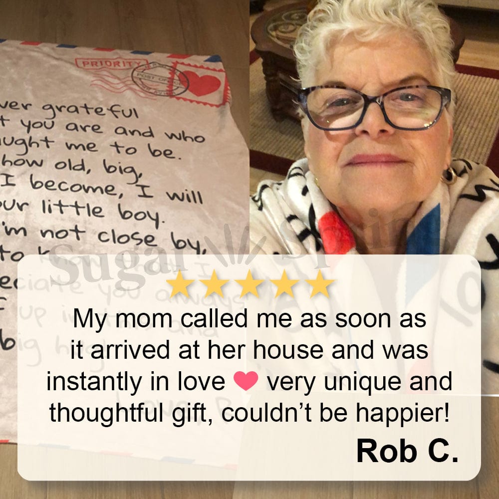 Dear Mom - From Son - Personalized Giant Love Letter Blanket - SS361