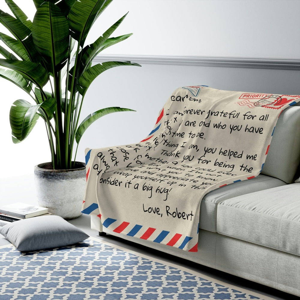 Dear Mom - From Son - Personalized Giant Love Letter Blanket - SS429