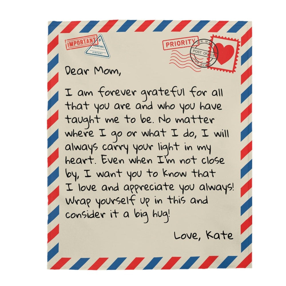 Dear Mom - Personalized Giant Love Letter Blanket - SS452
