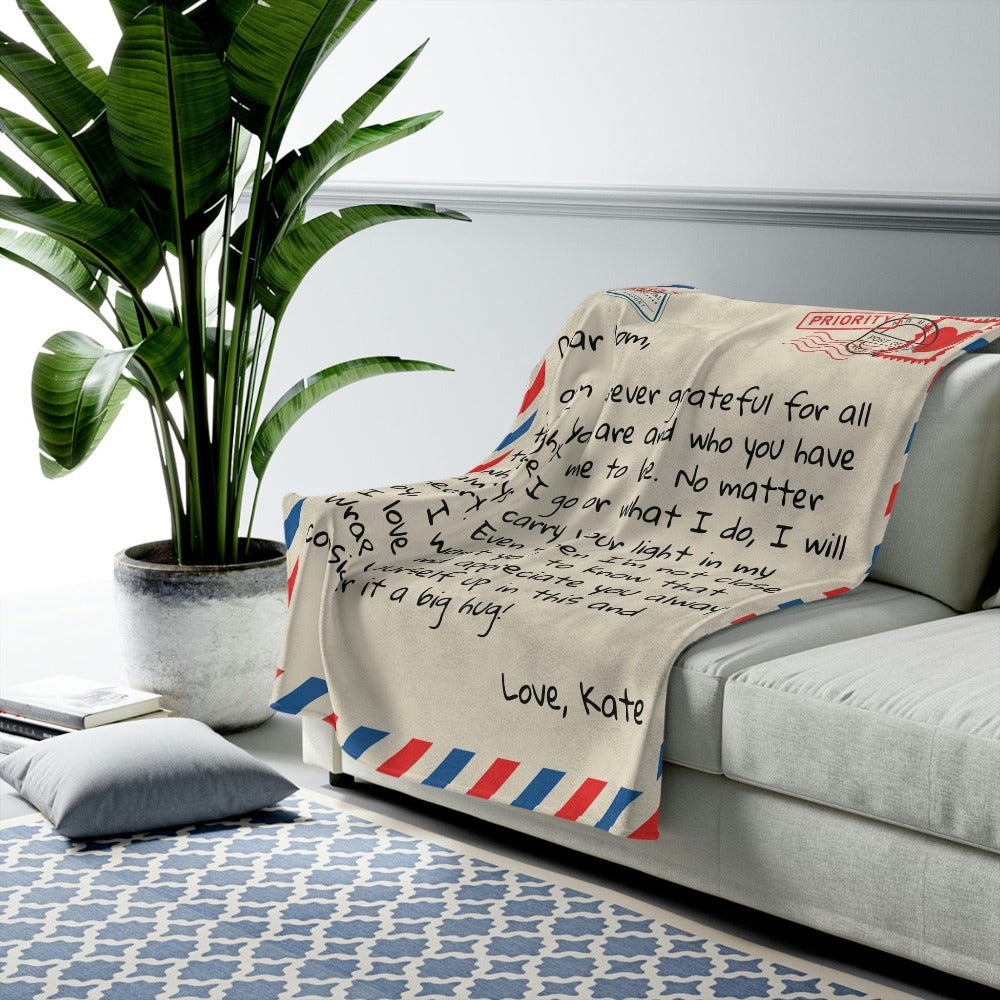 Dear Mom - Personalized Giant Love Letter Blanket - SS453