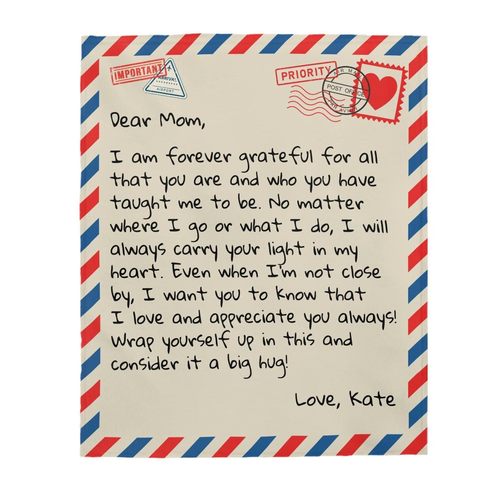 Dear Mom - Personalized Giant Love Letter Blanket - SS453