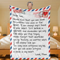 Dear Son - From Mom - Personalized Giant Love Letter Blanket - SS388
