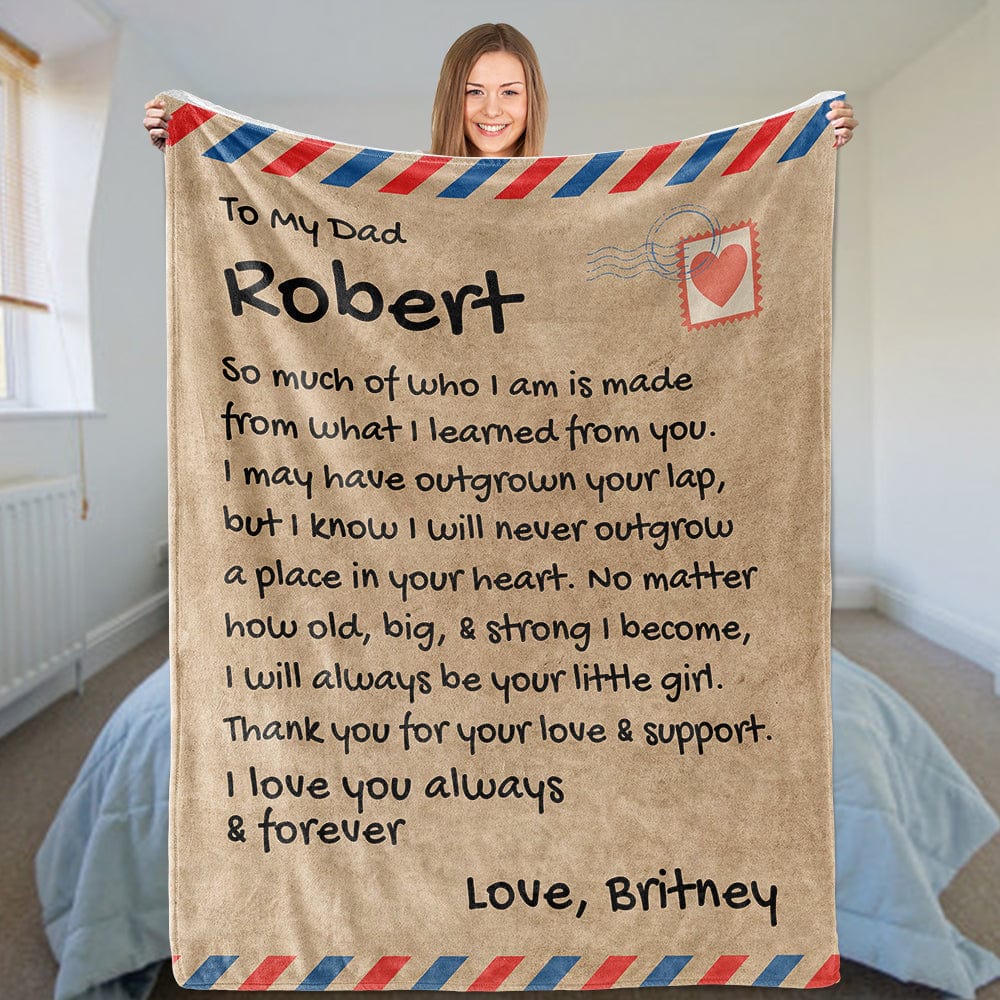 For Dad - From Daughter - Giant Love Letter Comfy Blanket - SS355