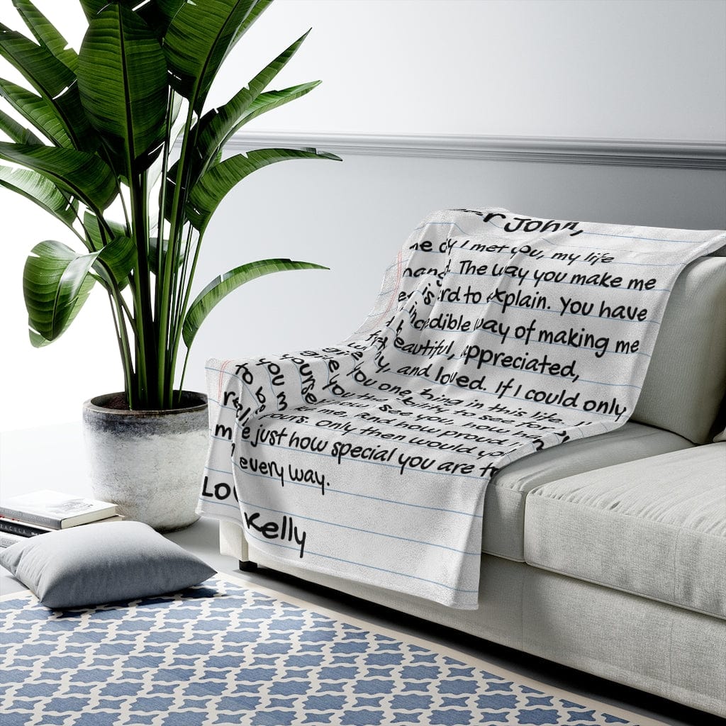 FOR HIM - Personalized Love Letter Inspired Comfy Blanket - SS166P