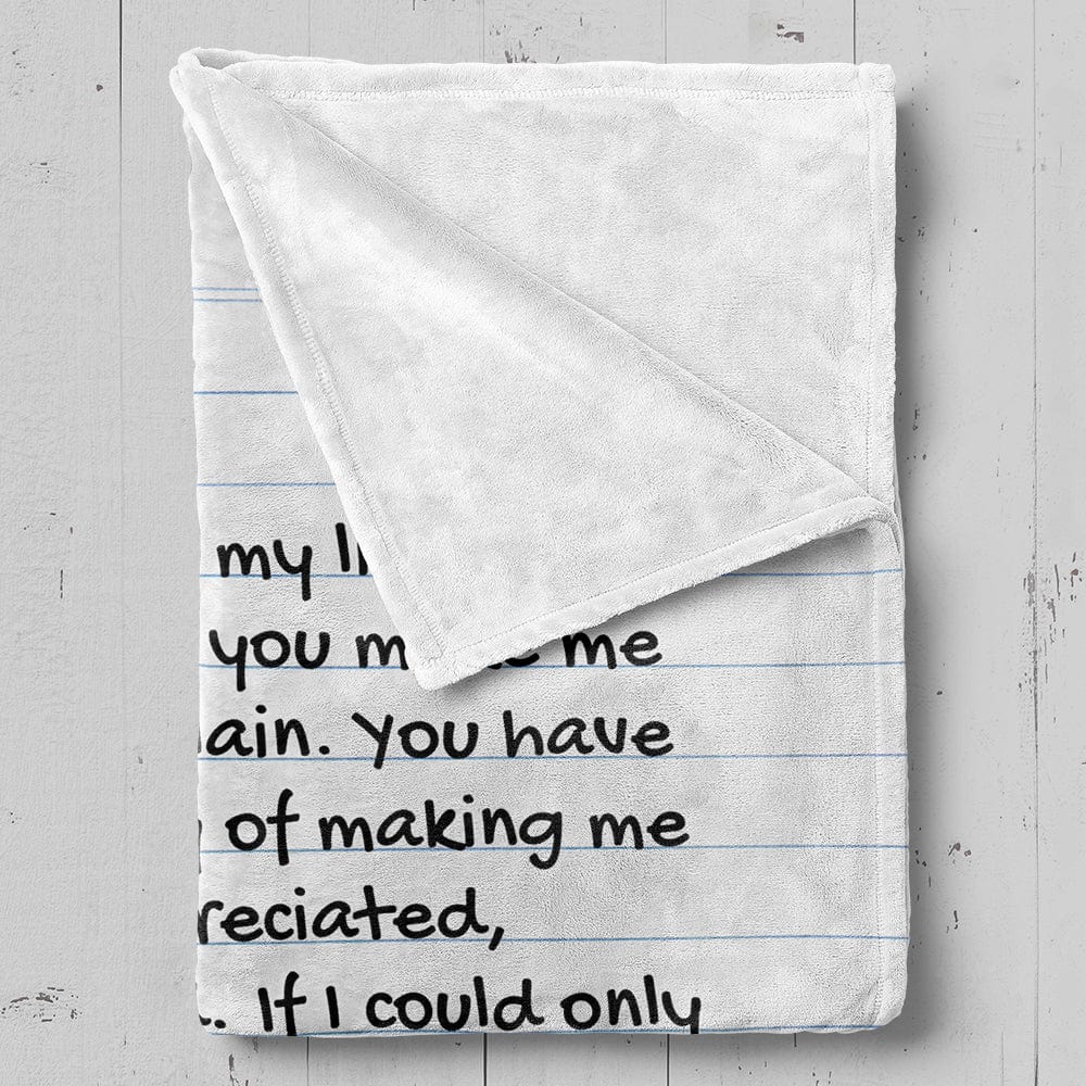 FOR HIM - Personalized Love Letter Inspired Comfy Blanket - SS166P