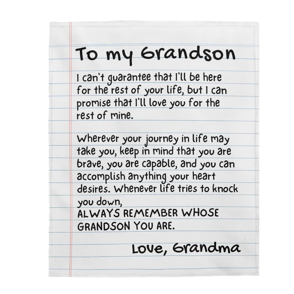 Grandson Love Note Style - Super Comfy Blanket - SS87