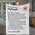 Personalized Giant Love Letter for Husband - Comfy Blanket - SS323