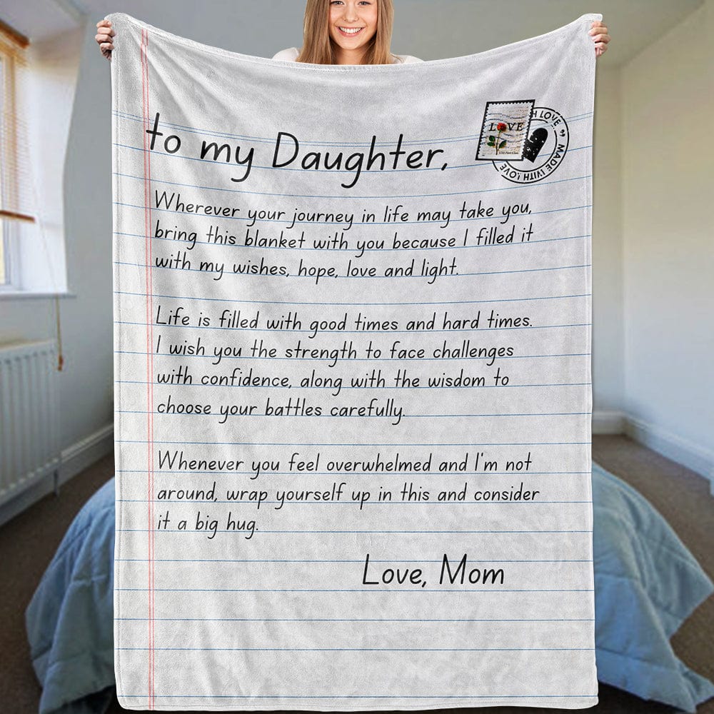 Daughter Blanket Gift From Mom With Message