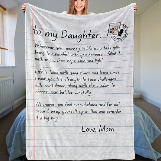 Daughter Blanket Gift From Mom With Message
