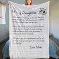 To My Daughter - Love, Mom - Super Comfy Blanket - SS60