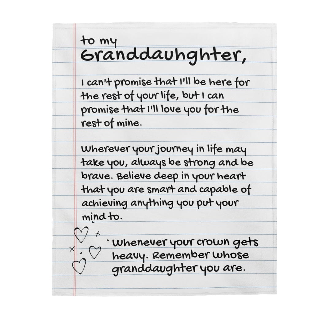 To My Granddaughter Love Note Blanket - SS127