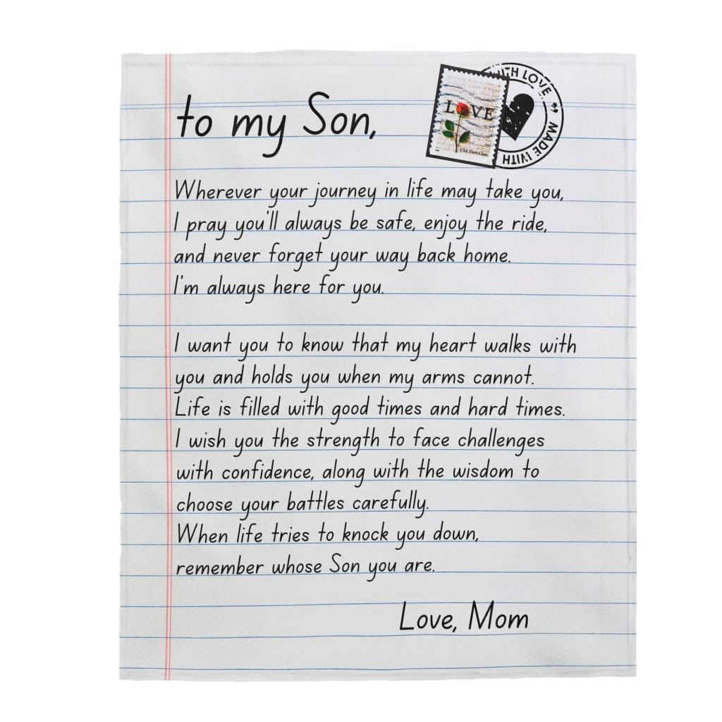To My Son - Love, Mom - Super Comfy Blanket - SS59