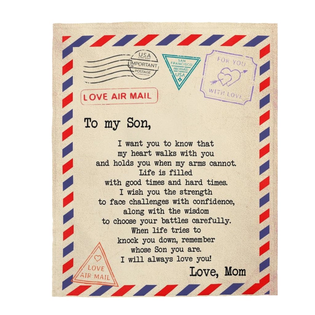 To My Son - Love, Mom - Super Comfy Blanket - SS74