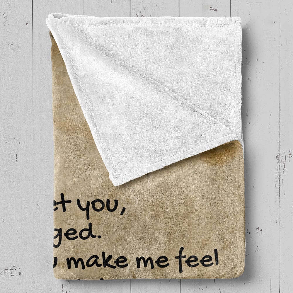 Vintage Style Giant Love Letter - Personalized Blanket - SS345