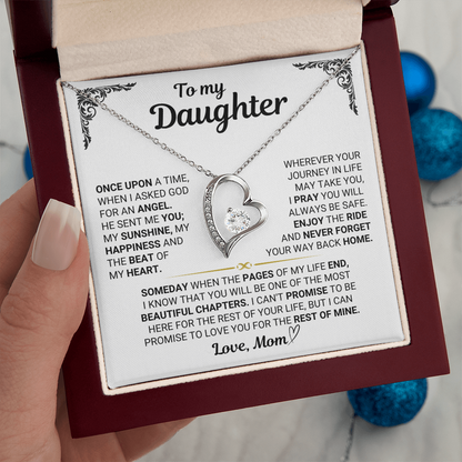 Daughter Gift From Mom, "Beautiful Chapters" Love Mom Necklace