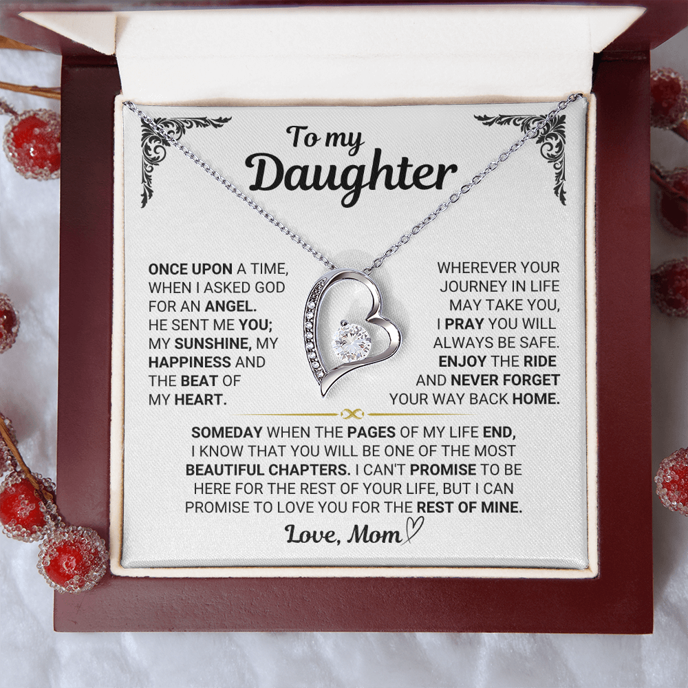 Daughter Gift From Mom, "Beautiful Chapters" Love Mom Necklace