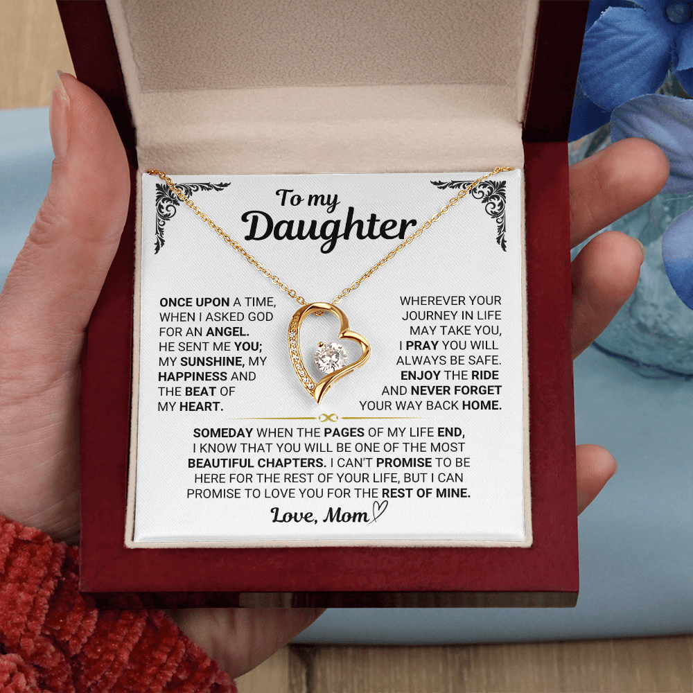 Daughter Gift From Mom, "Beautiful Chapters" Love Mom Necklace