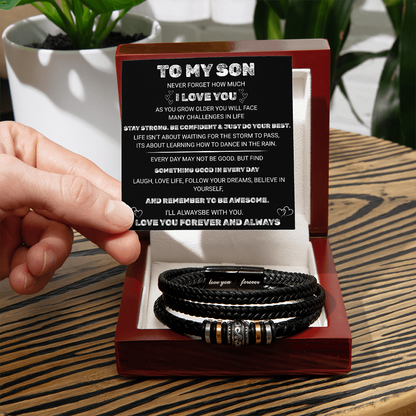 To My Son Forever Love Bracelet