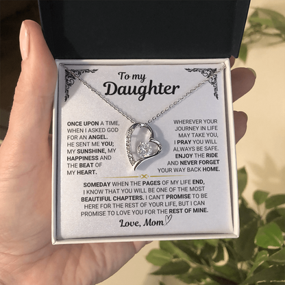 Daughter Gift From Mom, "Beautiful Chapters" Love Mom Necklace