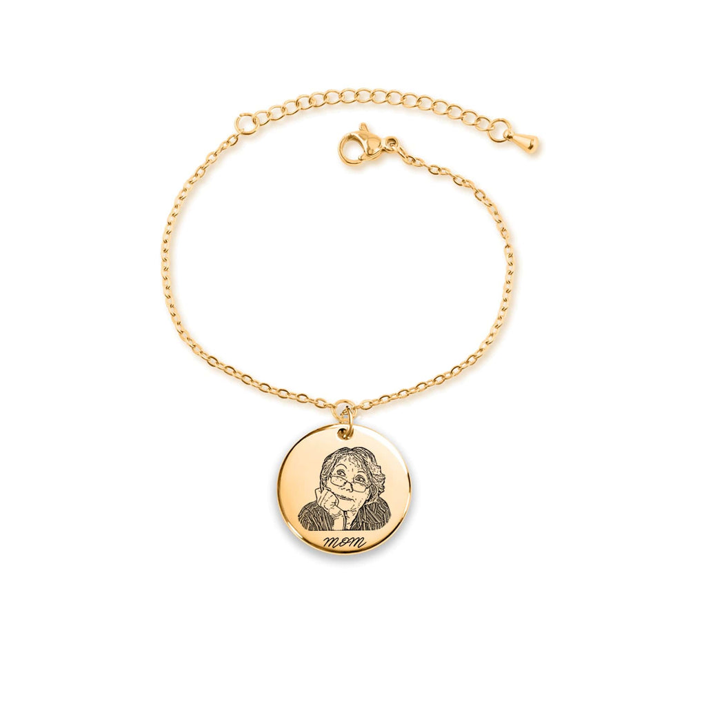 Custom Engraved Portrait - Memorial Bracelet - OPR01