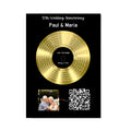Our Soundtrack - Gold-Finish Frame Custom Vinyl Record Canvas - SO