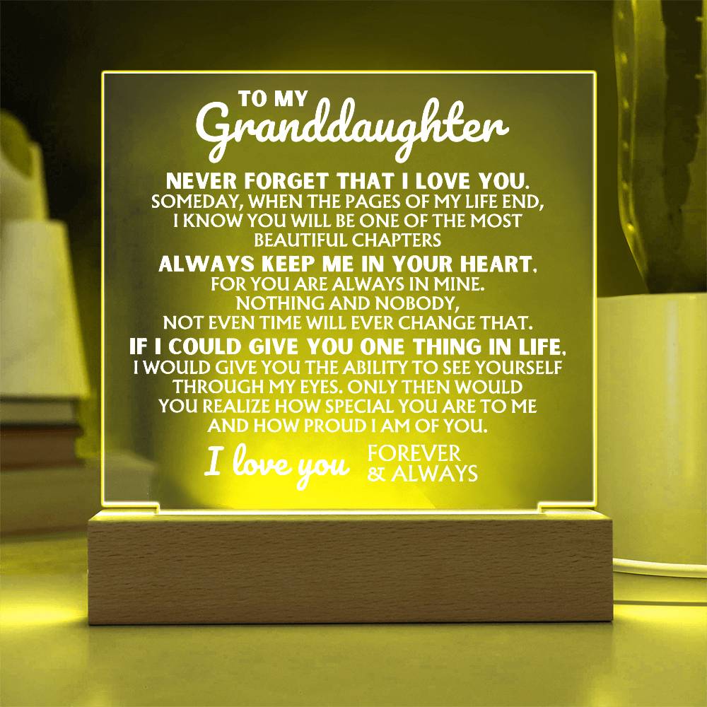 [ALMOST SOLD-OUT] To My Granddaughter | "I Love You Forever" | Acrylic Lamp ❤️ | AC44