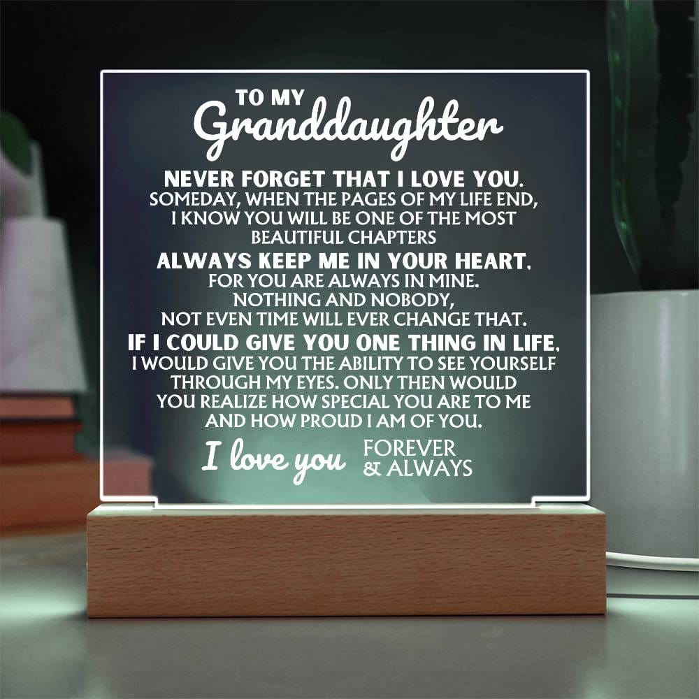 [ALMOST SOLD-OUT] To My Granddaughter | "I Love You Forever" | Acrylic Lamp ❤️ | AC44