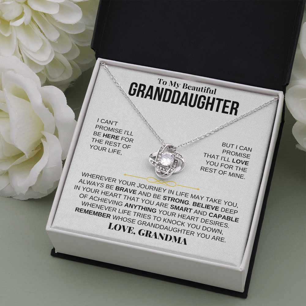 Beautiful Granddaughter - Personalized Love Knot Gift Set - SS117LK3P