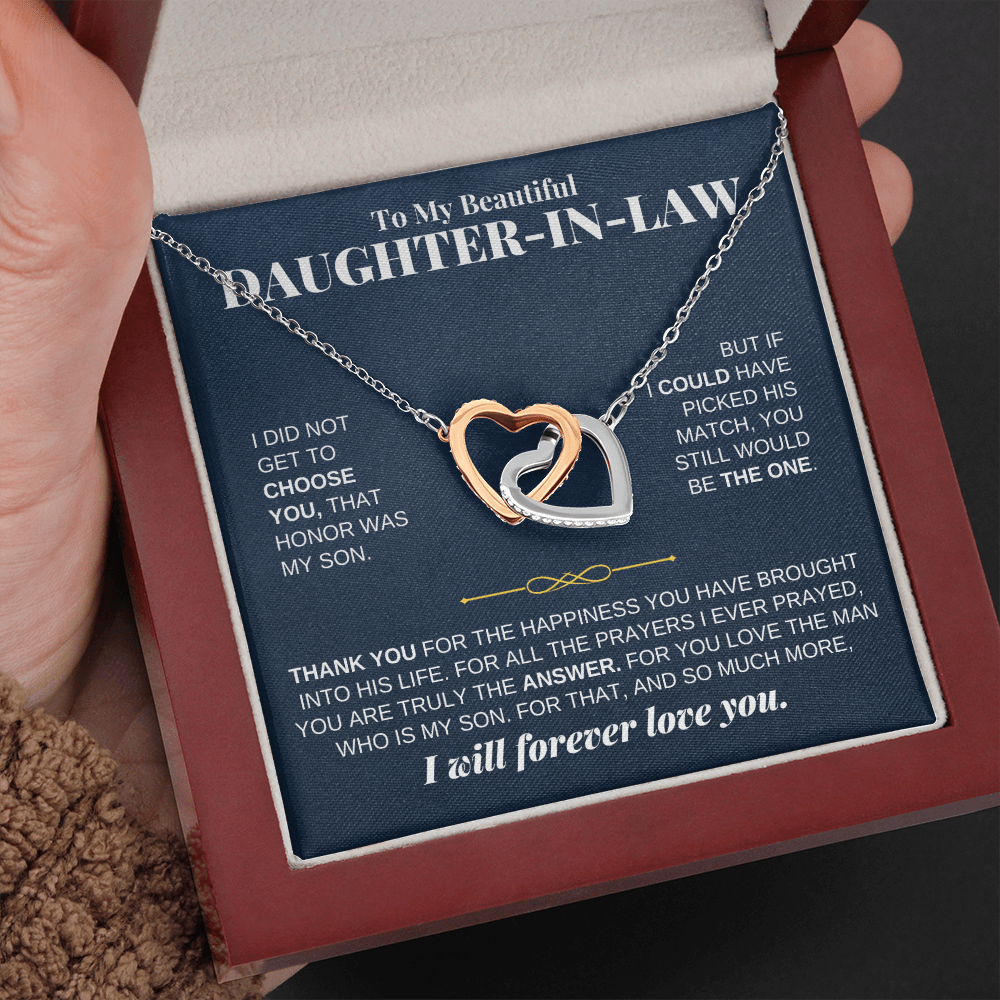 Keepsake message card for a daughter-in-law