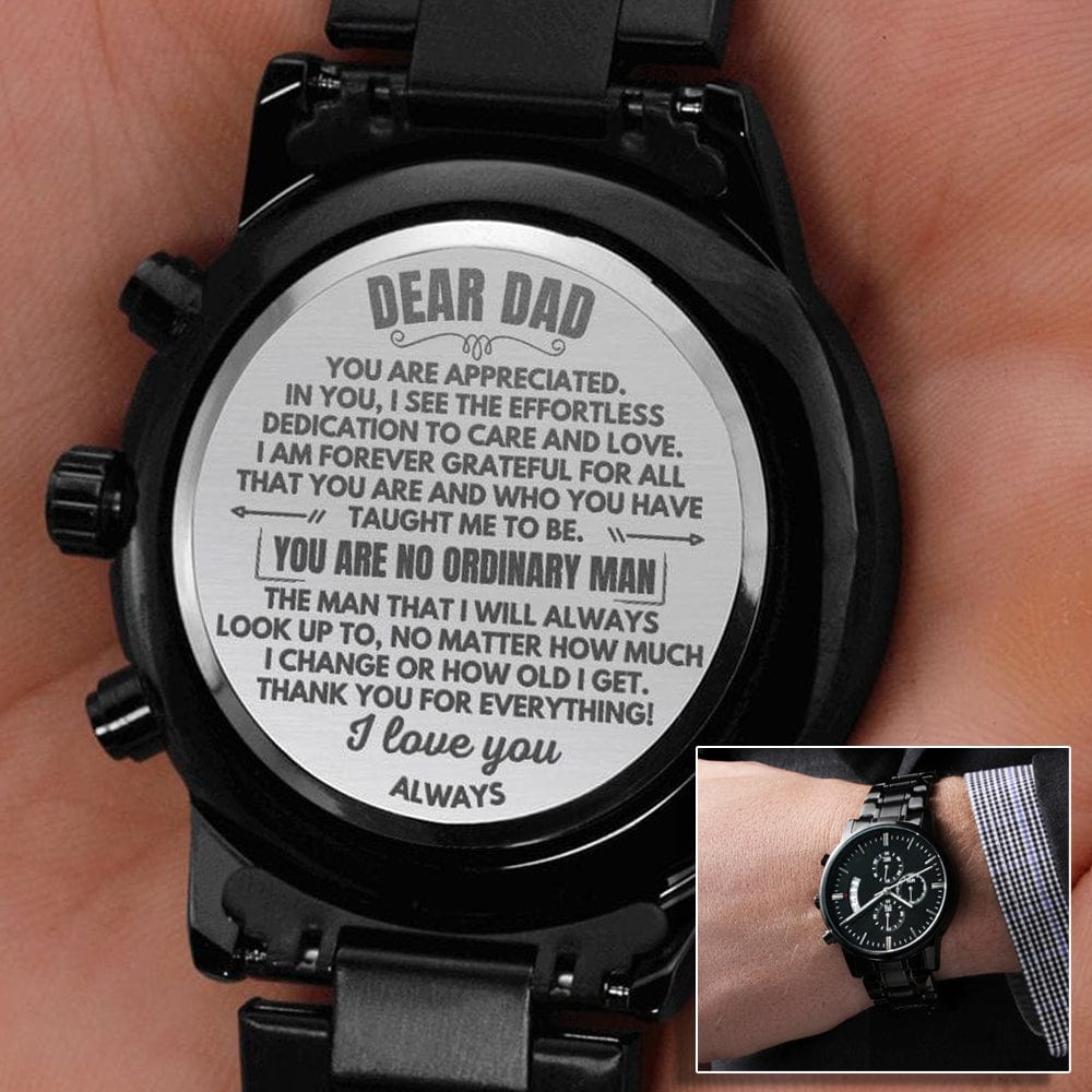 Dear Dad - Engraved Chronograph Watch - SS507
